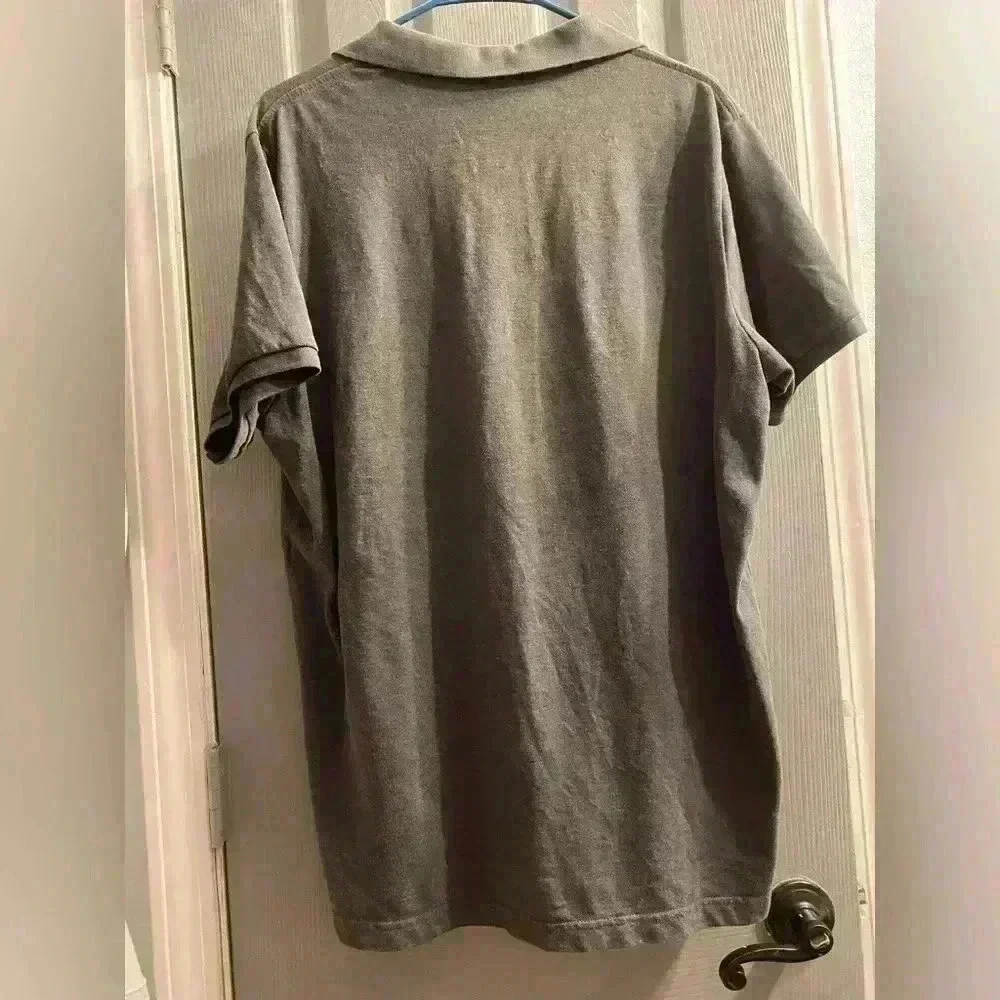 U.S.Polo Assn. collared shirt in gray with navy logo Men’s size large - Picture 4 of 7